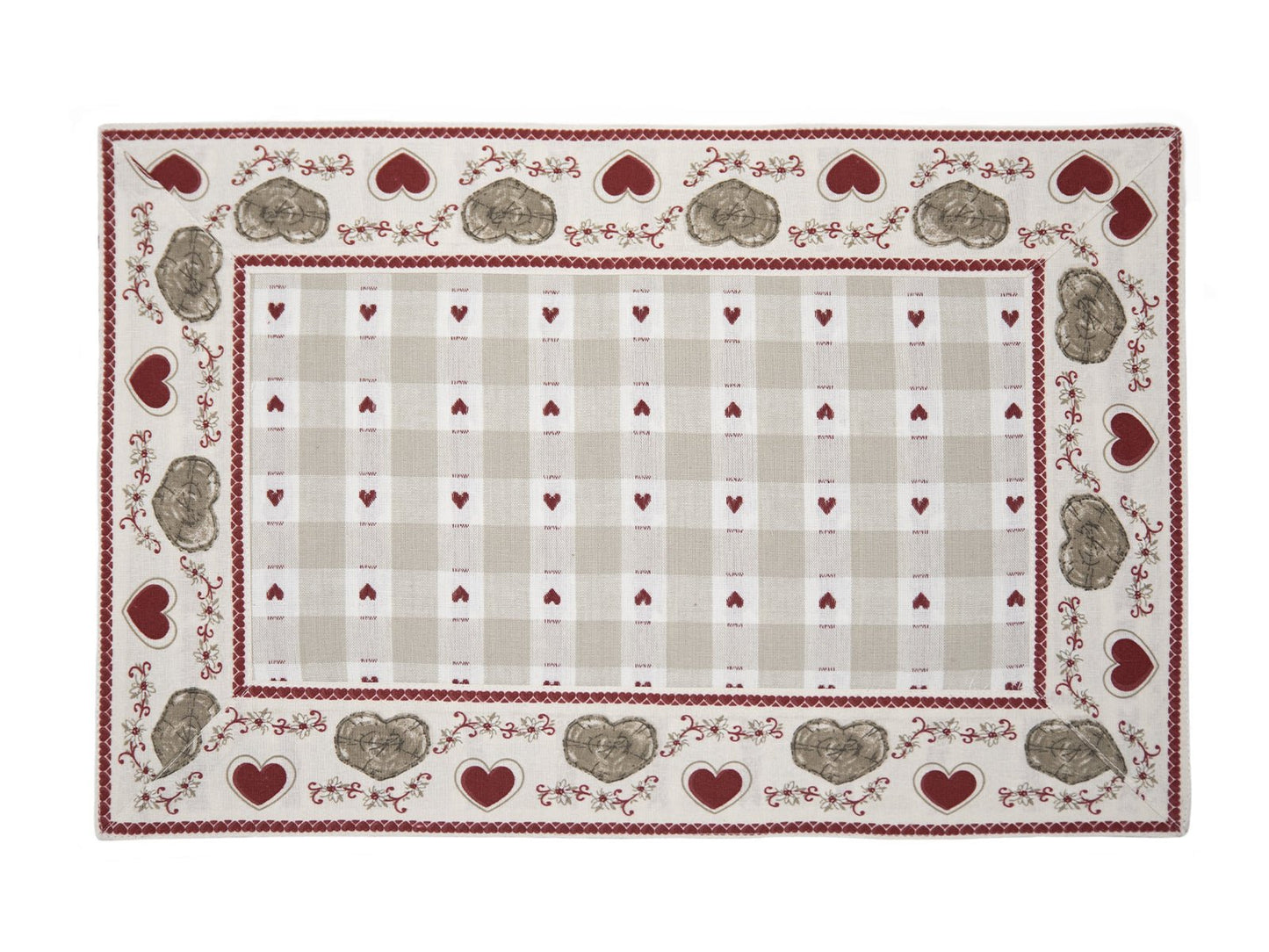 Set americano + tovagliolo vajolet Daunex colore rosso - My Store