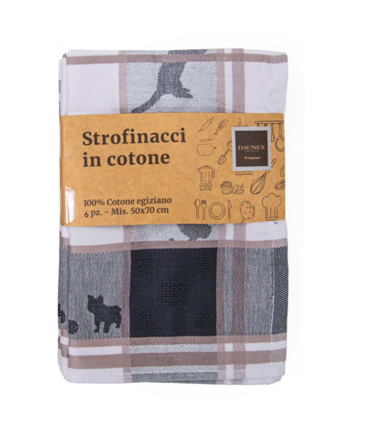 Strofinaccio in cotone egiziano cats Daunex misura 50 x 70 cm - My Store