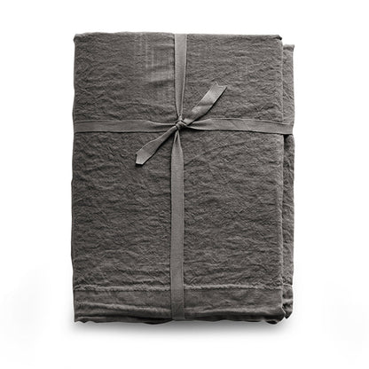 Completo lenzuola in lino stone - washed effetto no stiro, loft 49 - CoCo's Home
