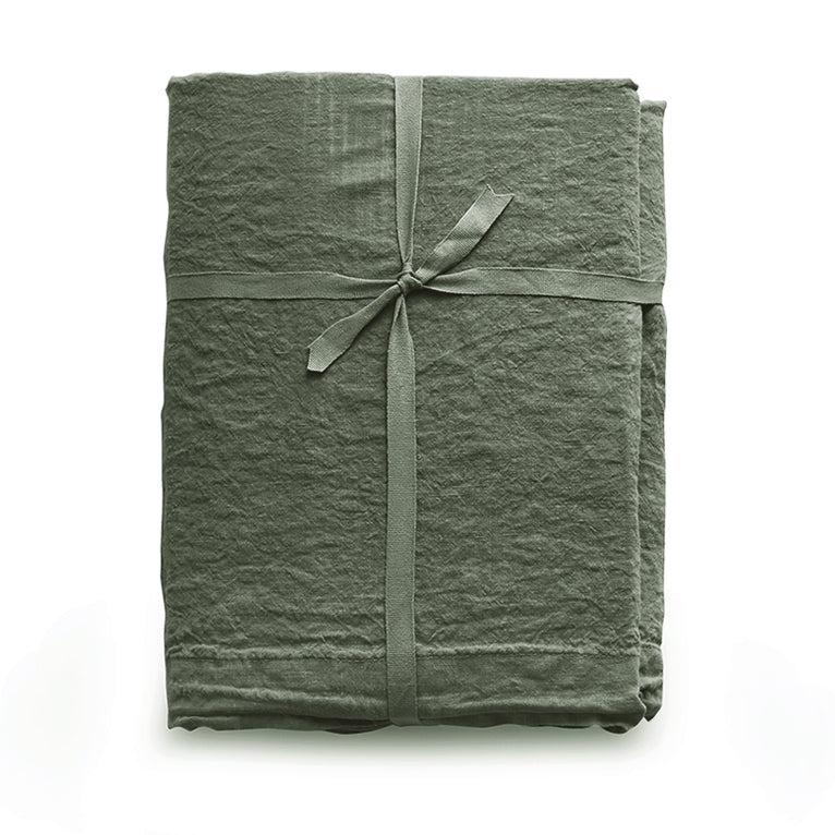 Completo lenzuola in lino stone - washed effetto no stiro, loft 49 - CoCo's Home