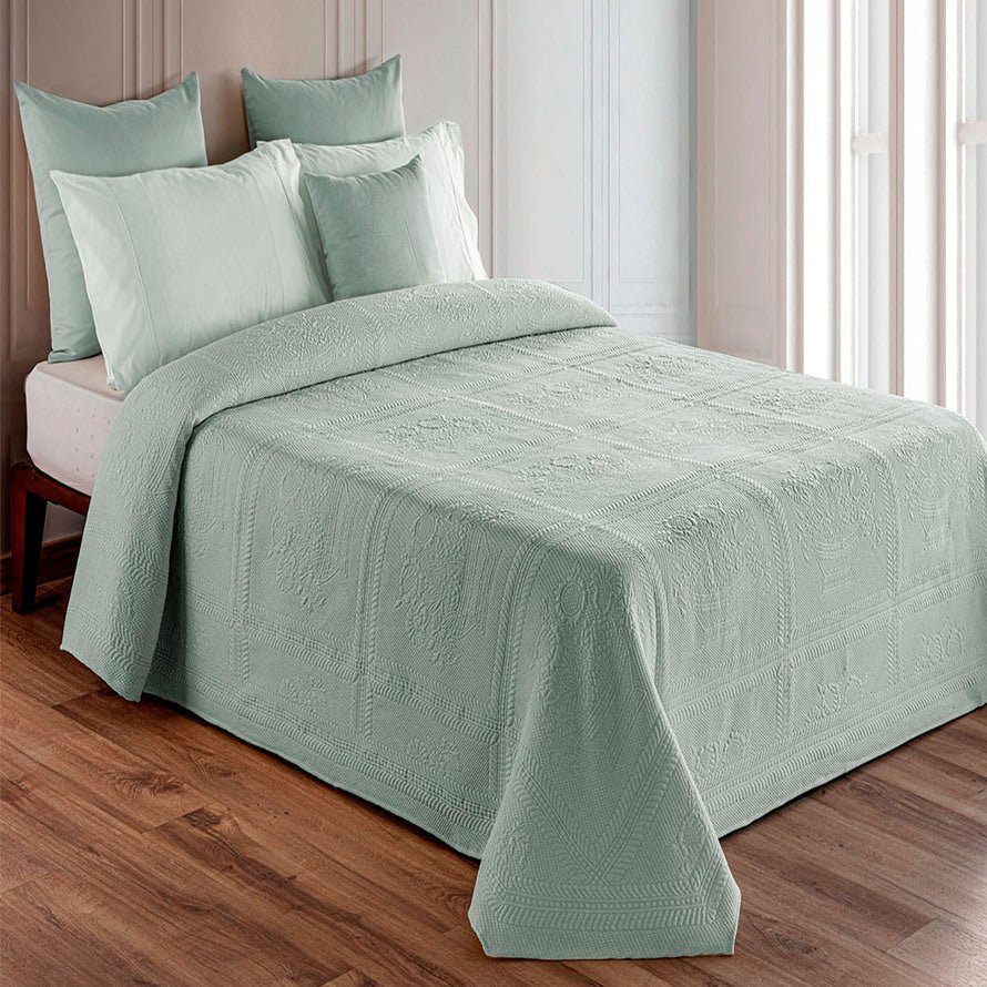 Copriletto in piquet Daunex con lavorazione in jacquard botticelli - My Store