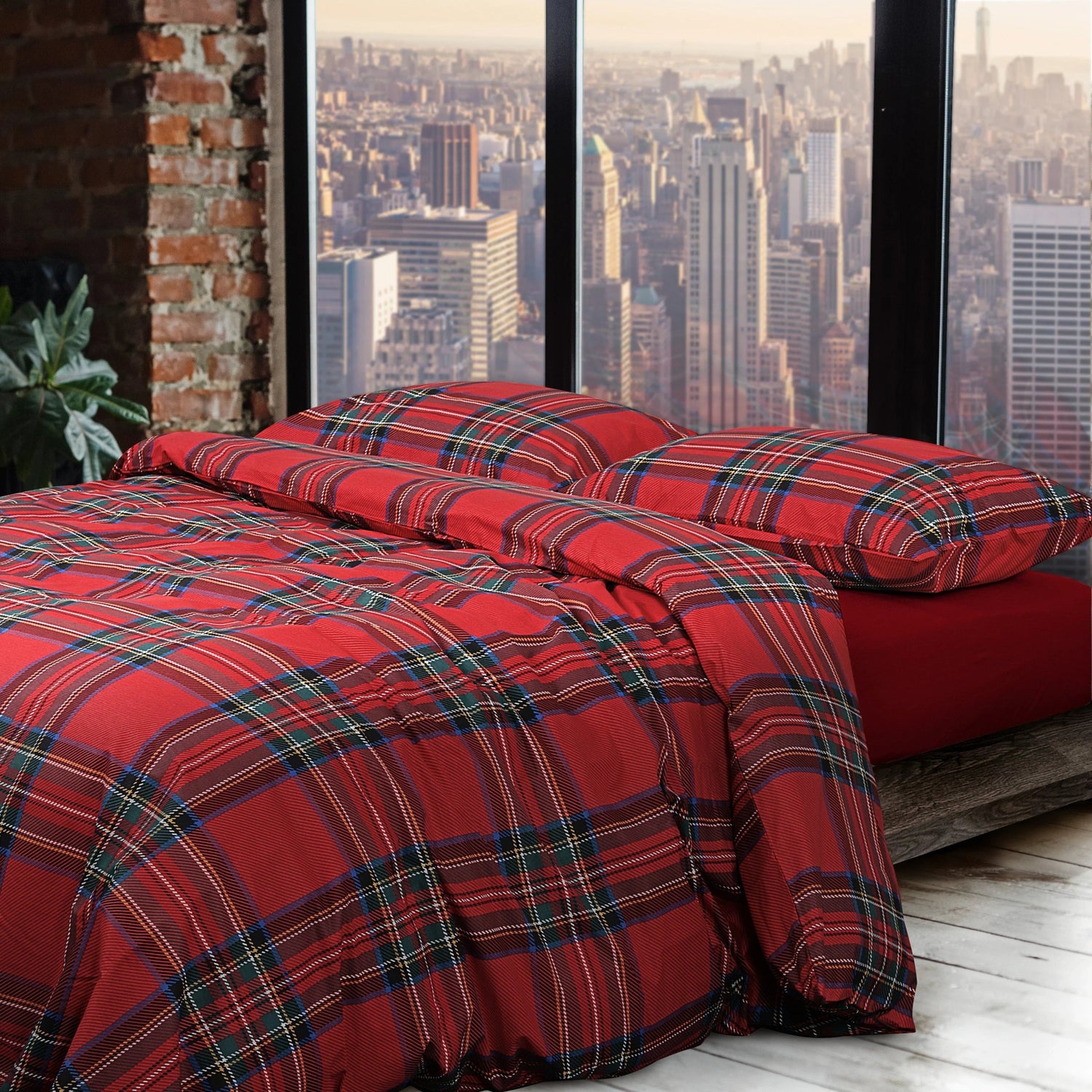 COPRIPIUMINI PARURE INFINITY TARTAN - My Store