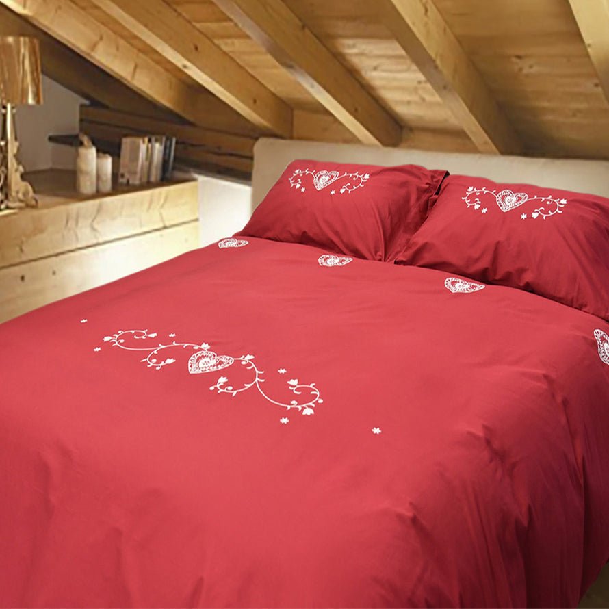 Parure Copripiumino Daunex con Fantasia Ricamata Cuore - My Store