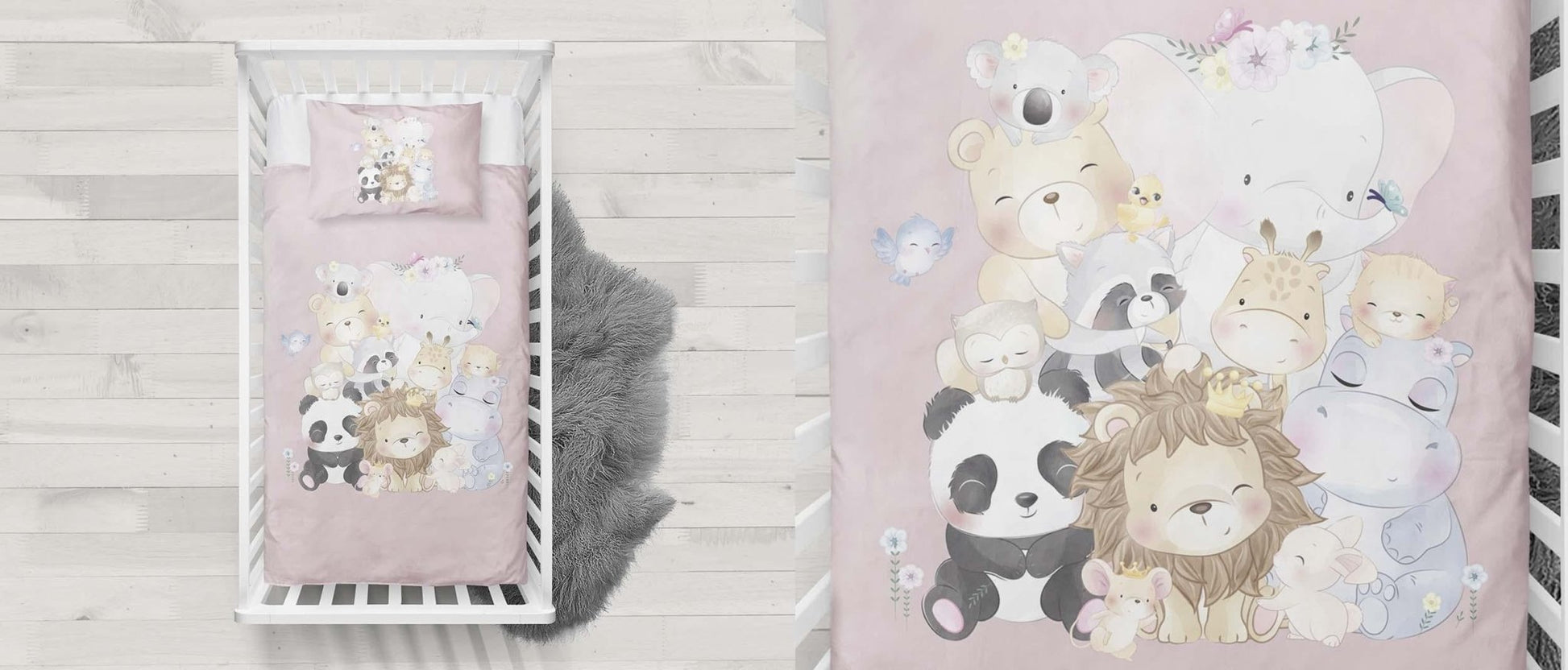 Parure copripiumino disegno friends rosa Daunex baby dream - My Store