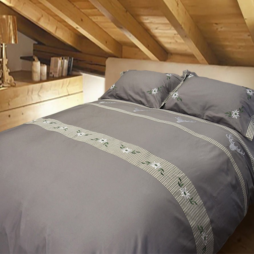 Parure copripiumino in puro cotone Daunex chalet swiss - My Store