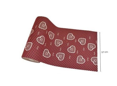 Passatoia montmartre con antiscivolo Daunex colore rosso - My Store