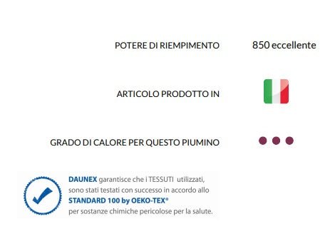 Piumino d'oca Daunex ungherese medium - My Store