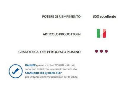 Piumino d'oca Daunex ungherese medium - My Store