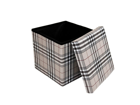 Pouf contenitore in similpelle, boston - My Store