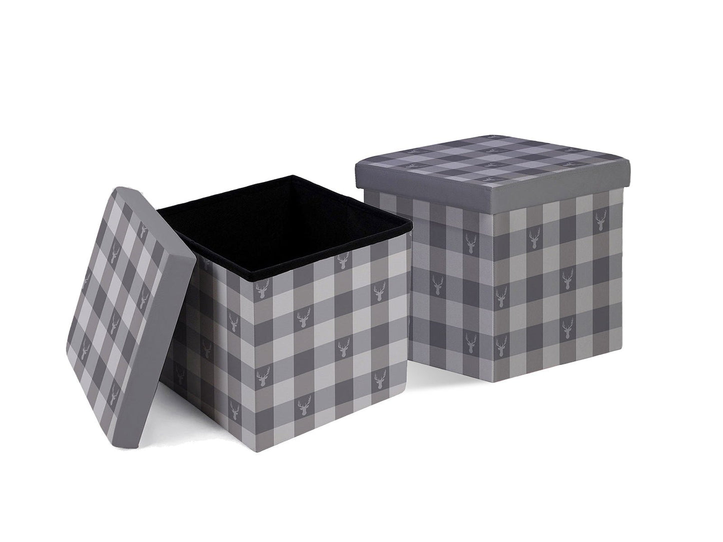 Pouf contenitore in similpelle, deer - My Store