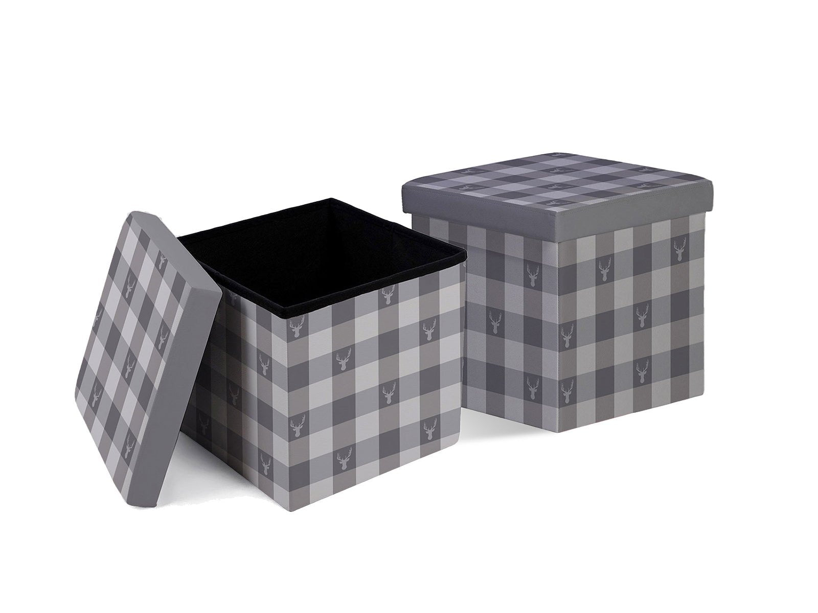 Pouf contenitore in similpelle, deer - My Store