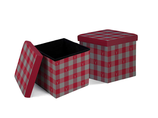 Pouf contenitore in similpelle, deer - My Store