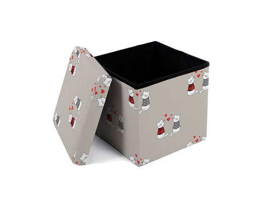 Pouf contenitore in similpelle, mici - My Store