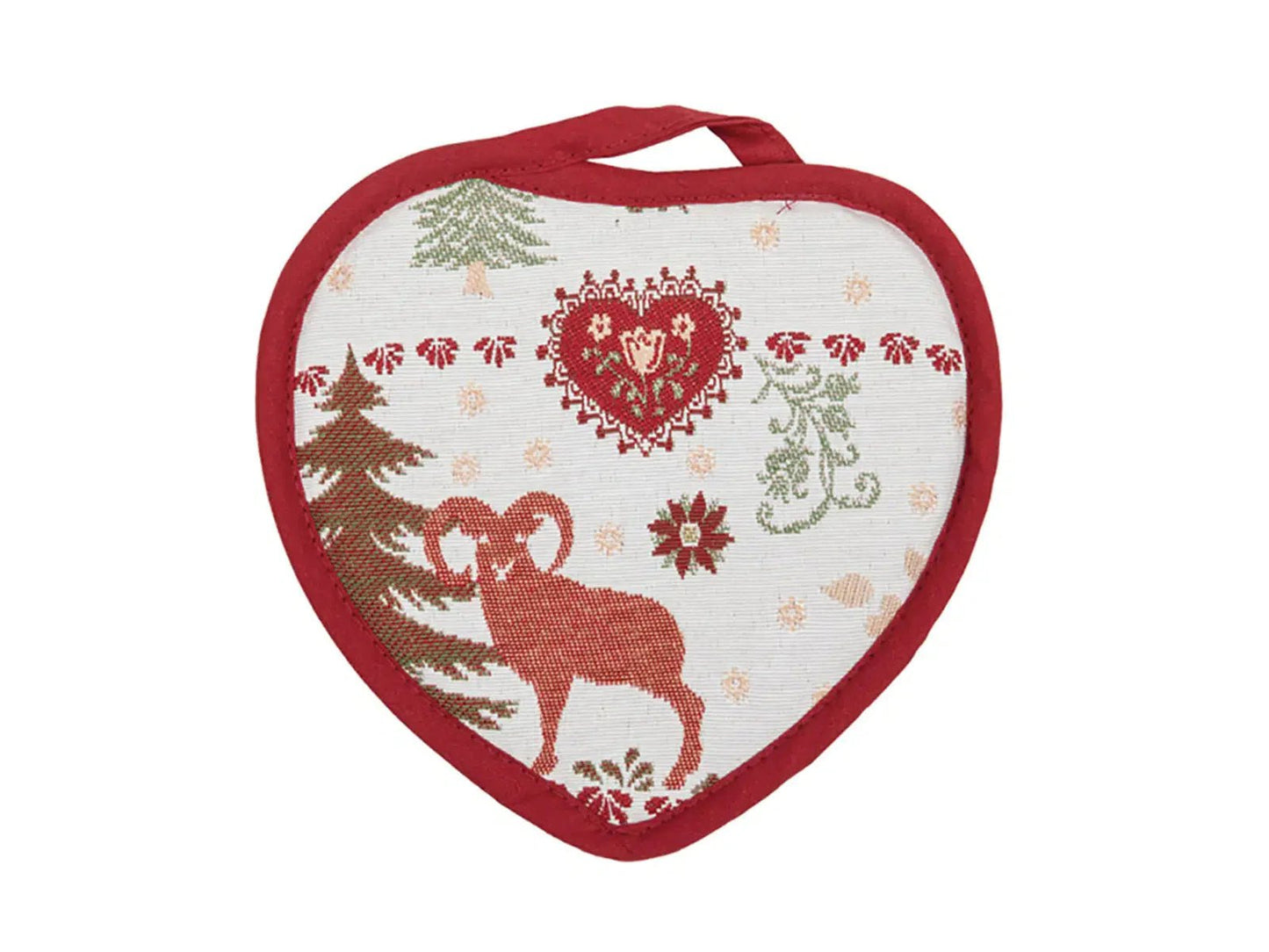 Presina bordata cuore Daunex misura 20 x 20 cm, baita - My Store