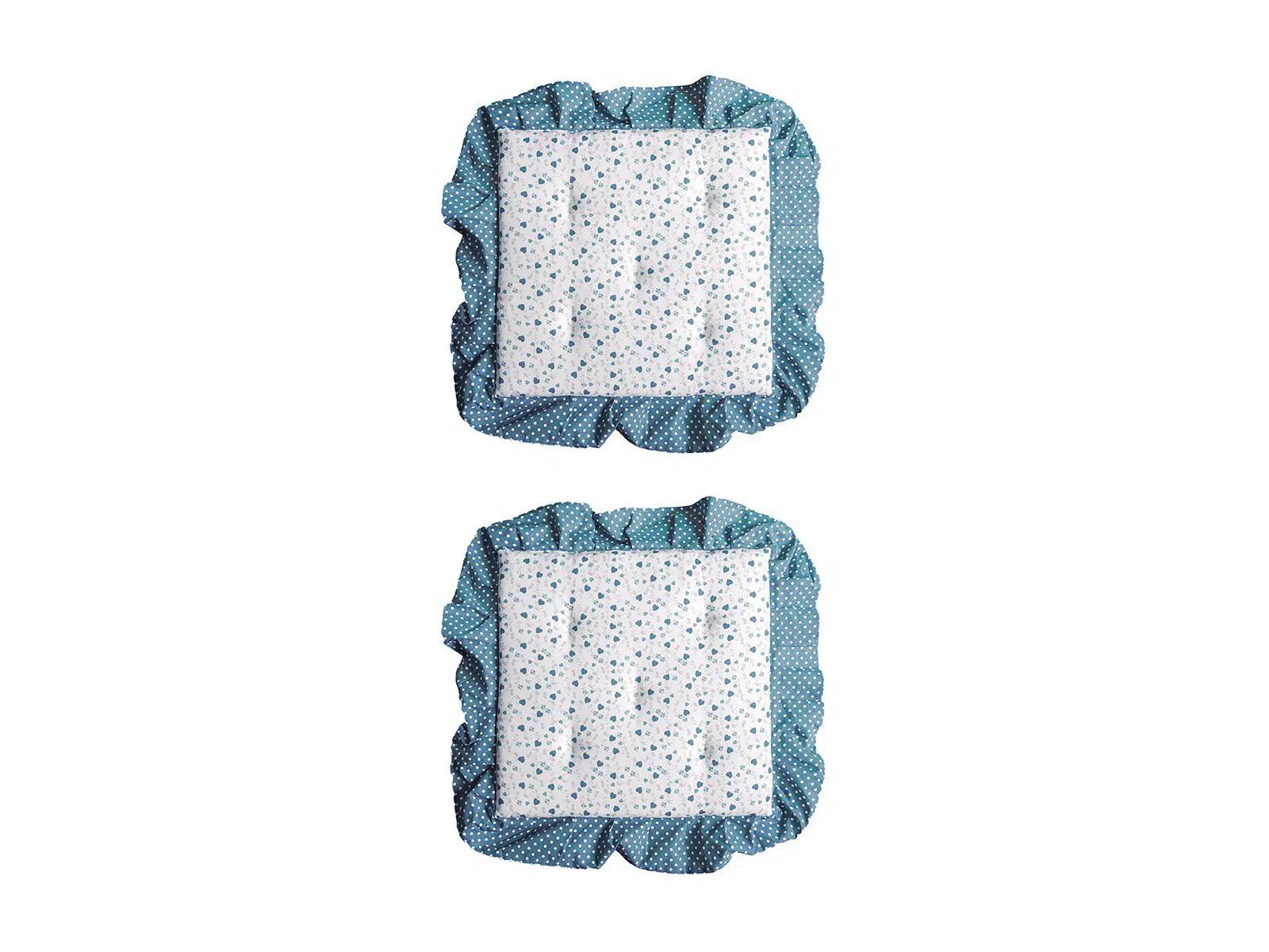 Set 2 cuscini trapuntini cannes Daunex misura 40 x 40 cm colore blu - My Store