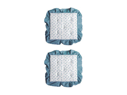 Set 2 cuscini trapuntini cannes Daunex misura 40 x 40 cm colore blu - My Store