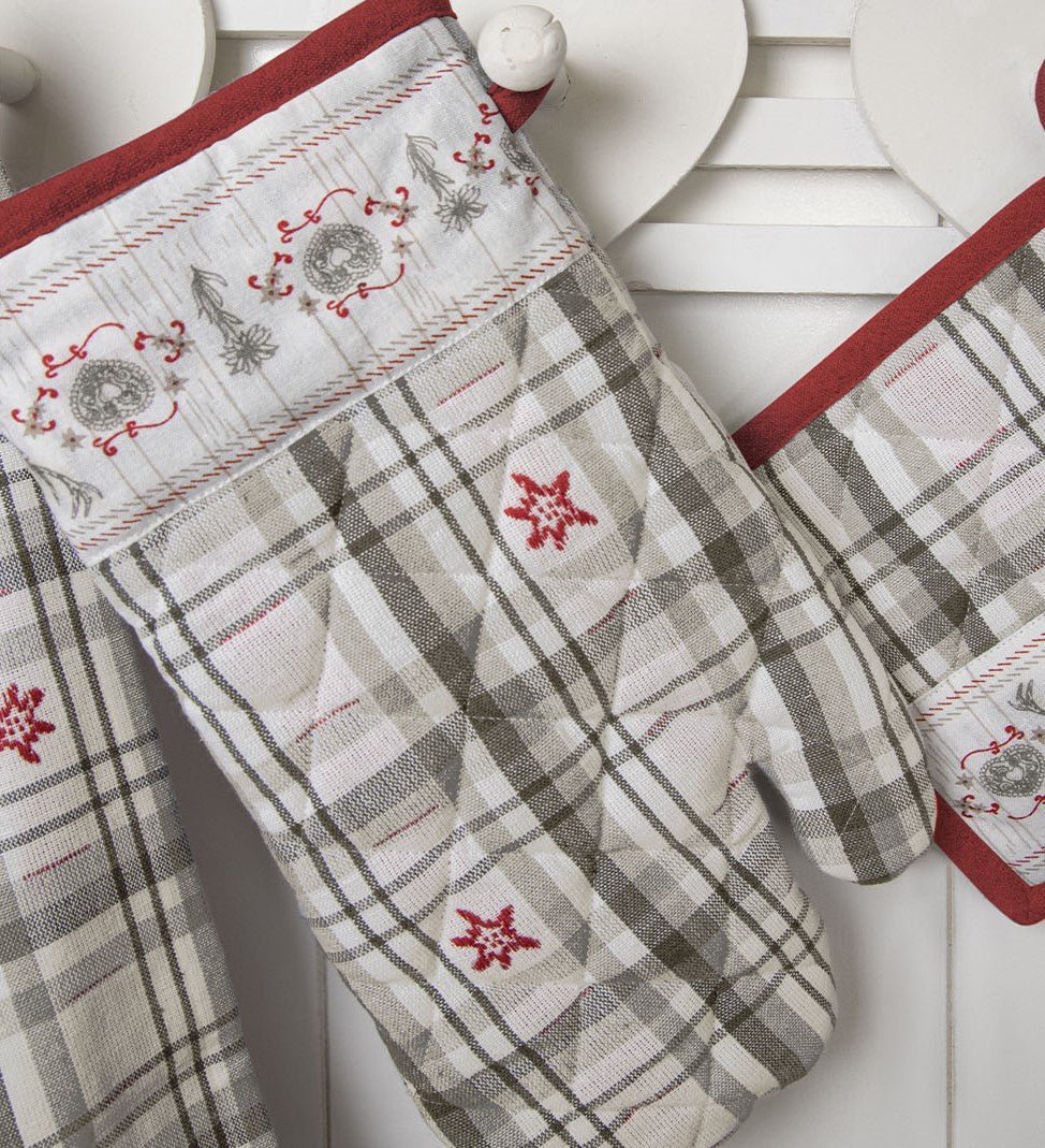 Set 2 guanti da forno misura 18 x 33 cm Daunex marmolada - My Store