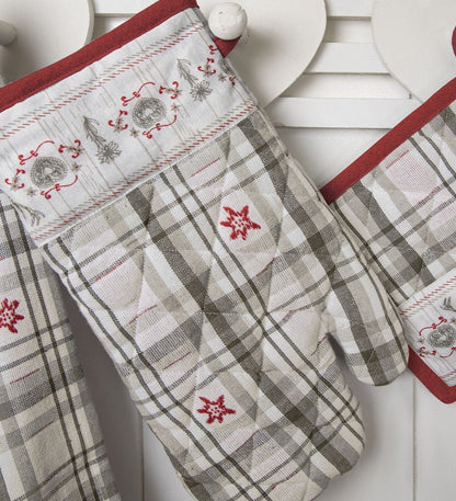 Set 2 guanti da forno misura 18 x 33 cm Daunex marmolada - My Store