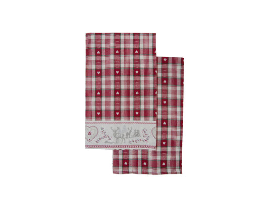 Set 2 strofinacci in cotone Daunex misura 50 x 70 cm, oulx - My Store
