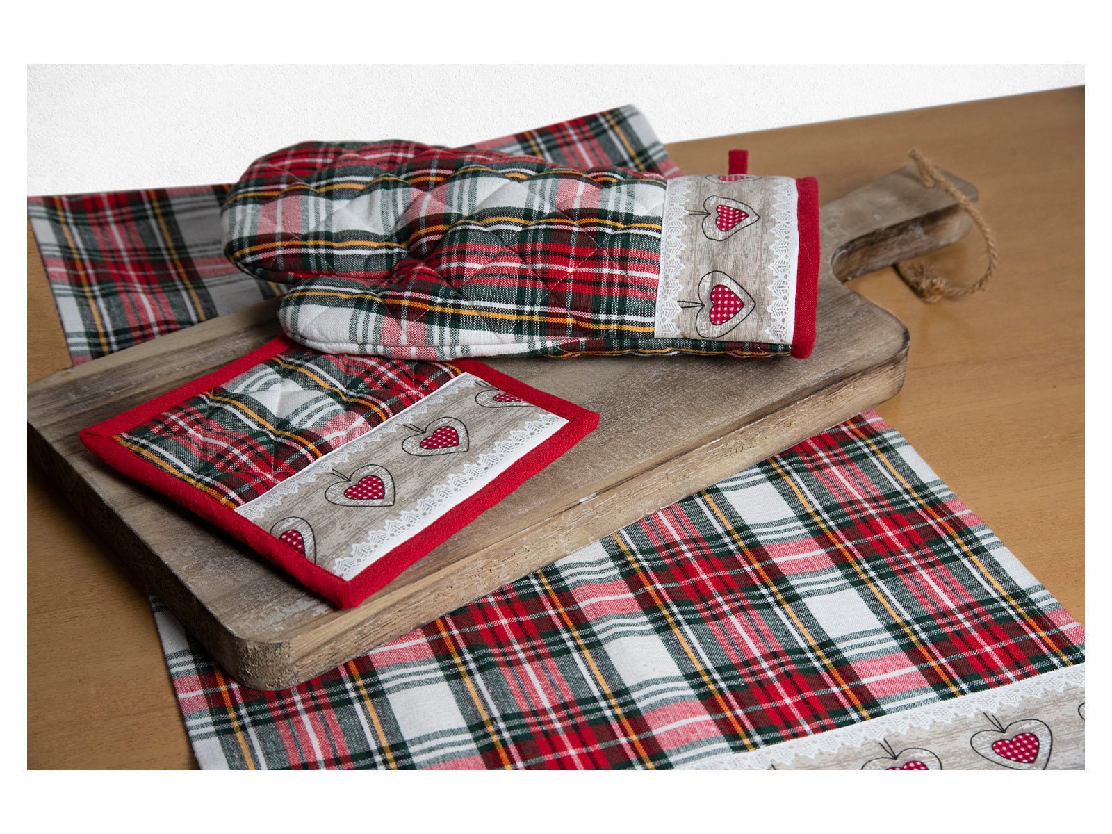 Set americano + tovagliolo glasgow Daunex colore rosso - My Store