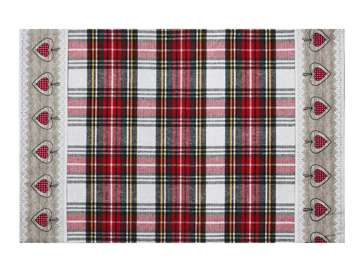 Set americano + tovagliolo glasgow Daunex colore rosso - My Store
