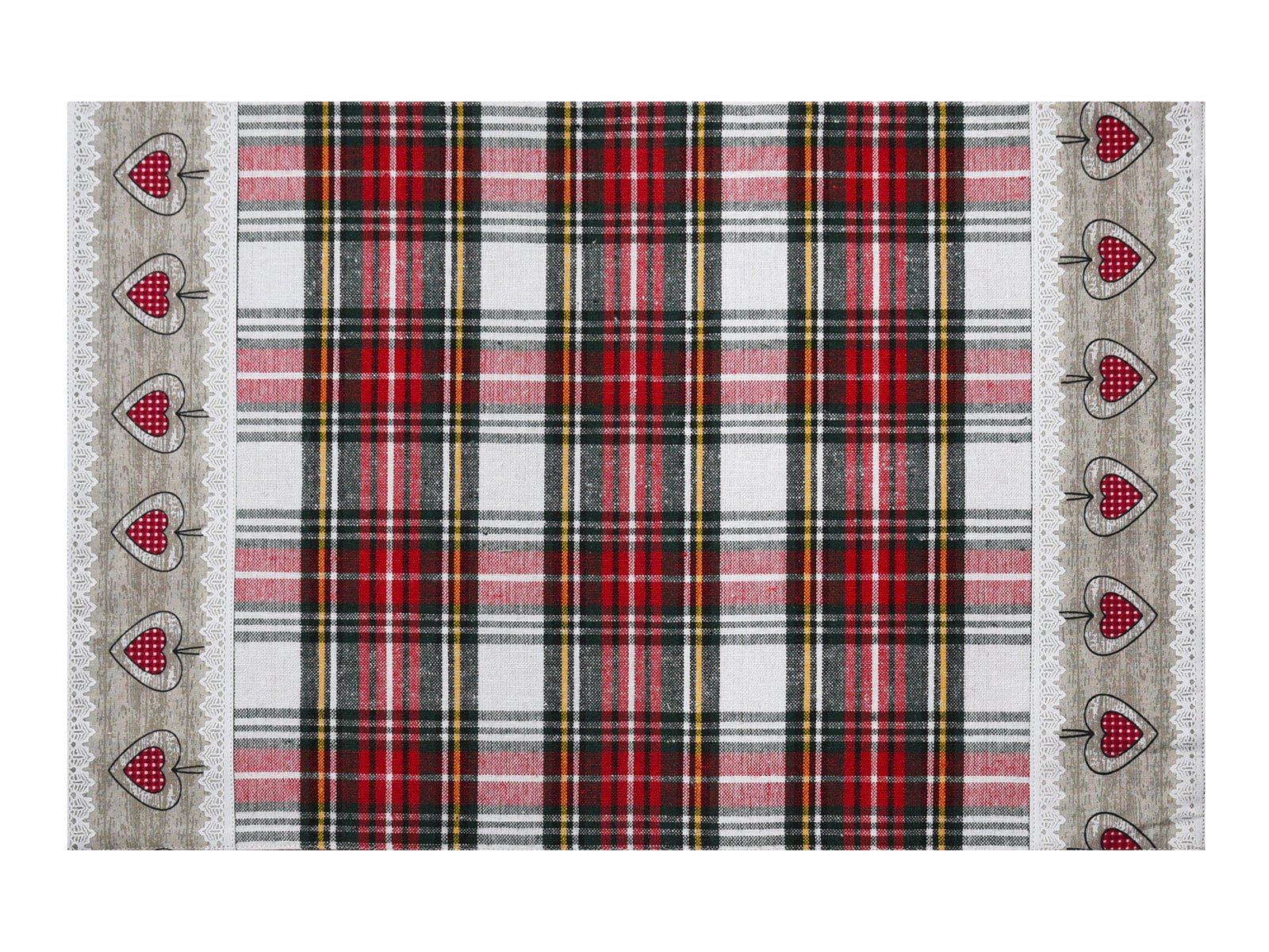 Set americano + tovagliolo glasgow Daunex colore rosso - My Store