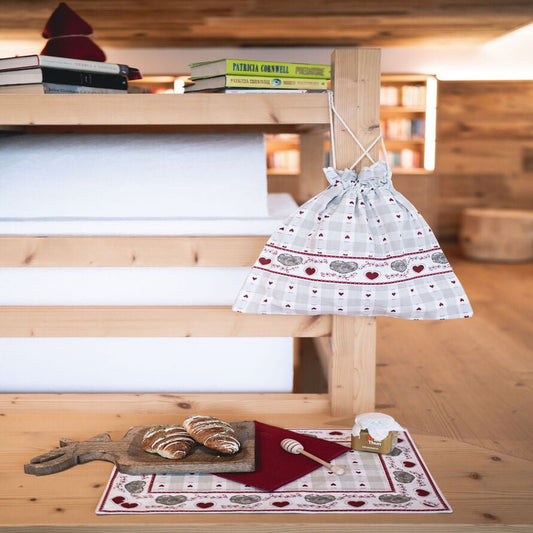 Set americano + tovagliolo vajolet Daunex colore rosso - My Store