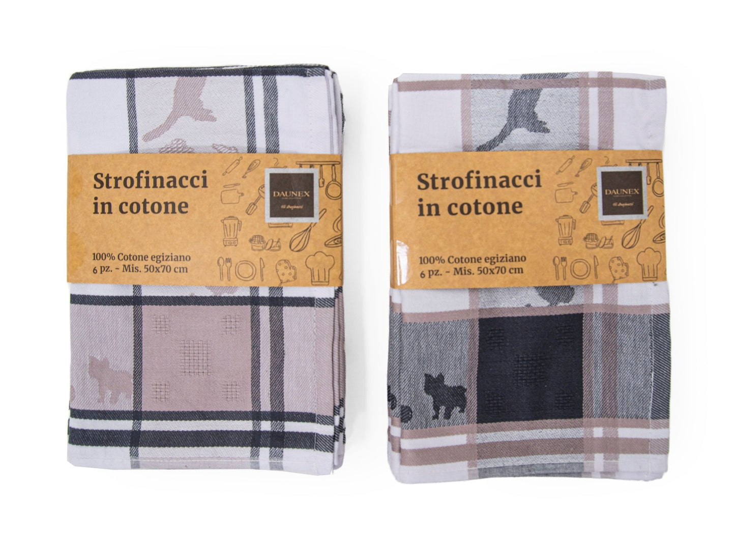 Strofinaccio in cotone egiziano cats Daunex misura 50 x 70 cm - My Store