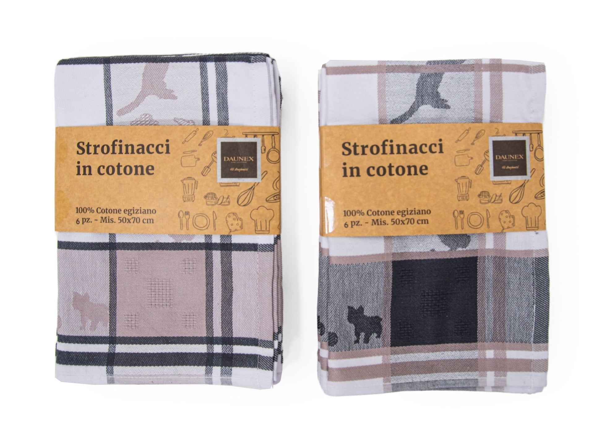 Strofinaccio in cotone egiziano cats Daunex misura 50 x 70 cm - My Store