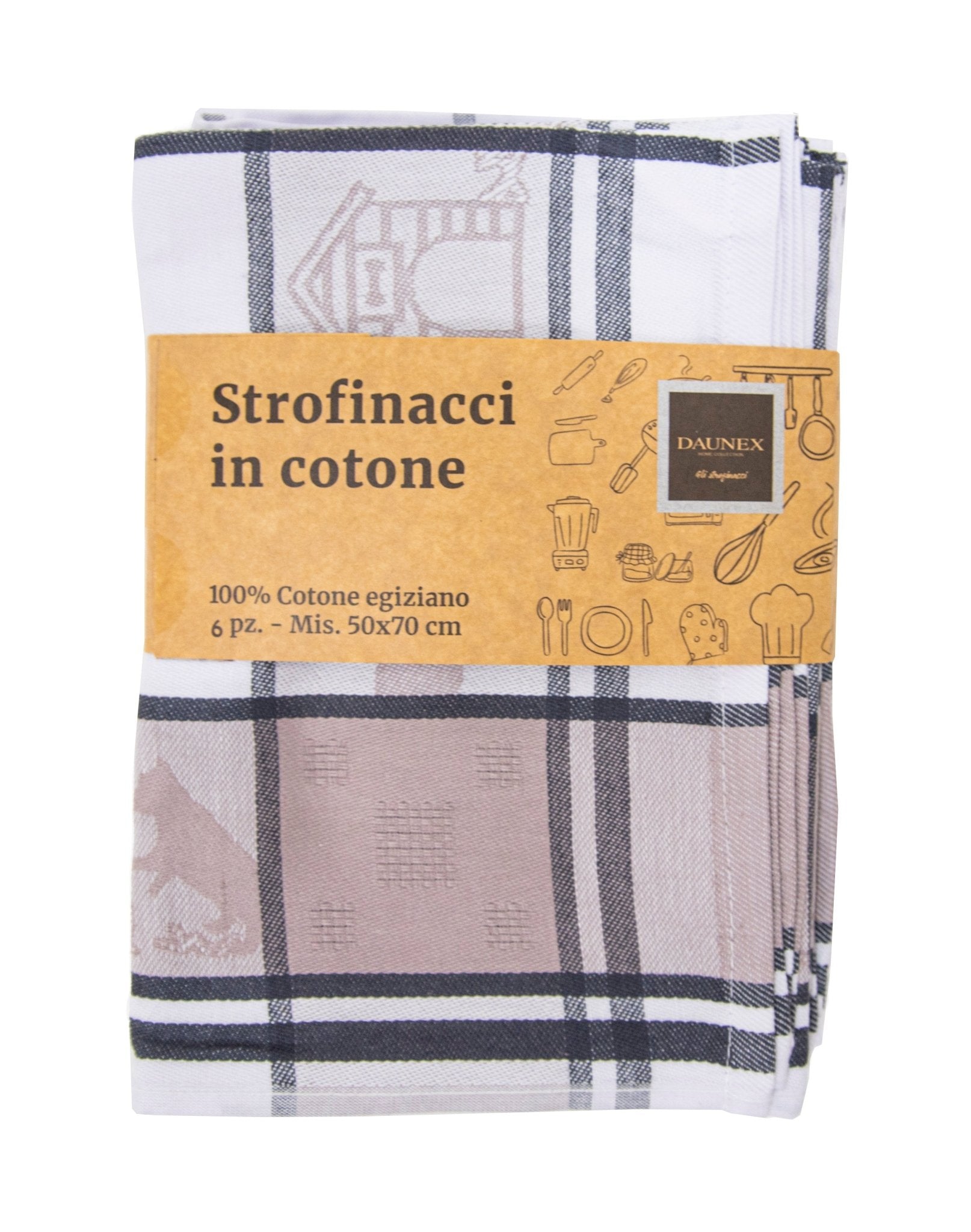 Strofinaccio in cotone egiziano dogs Daunex misura 50 x 70 cm - My Store