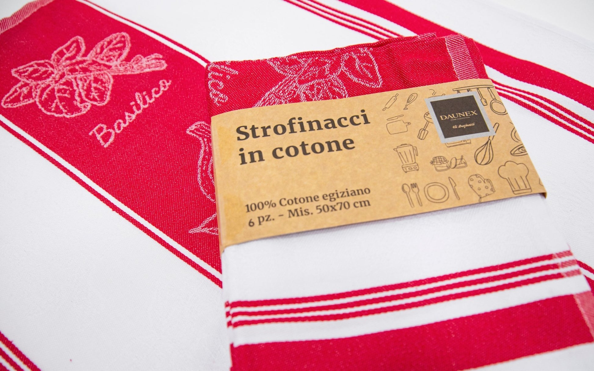 Strofinaccio in cotone egiziano ortolano Daunex misura 50 x 70 cm - My Store