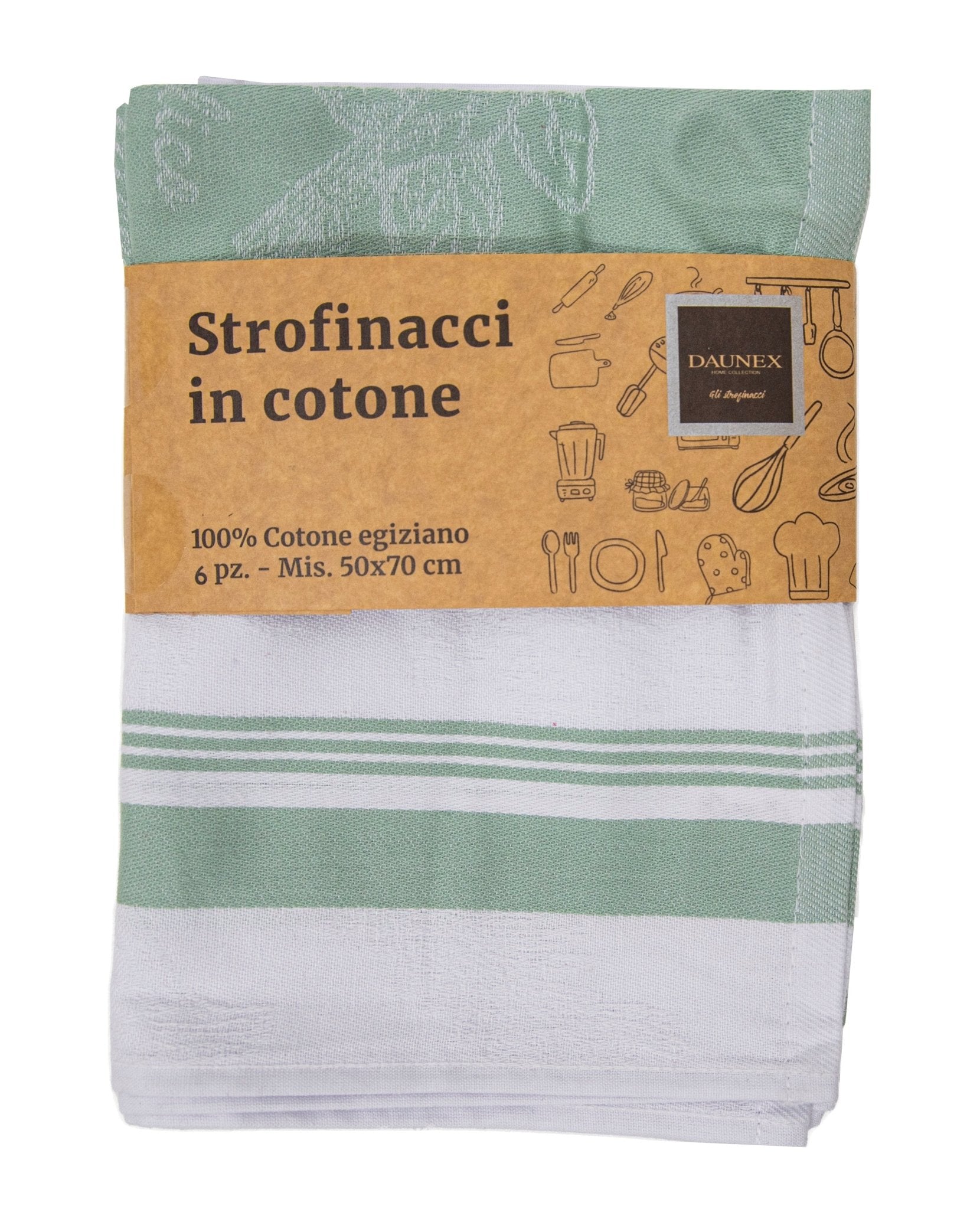 Strofinaccio in cotone egiziano ortolano Daunex misura 50 x 70 cm - My Store