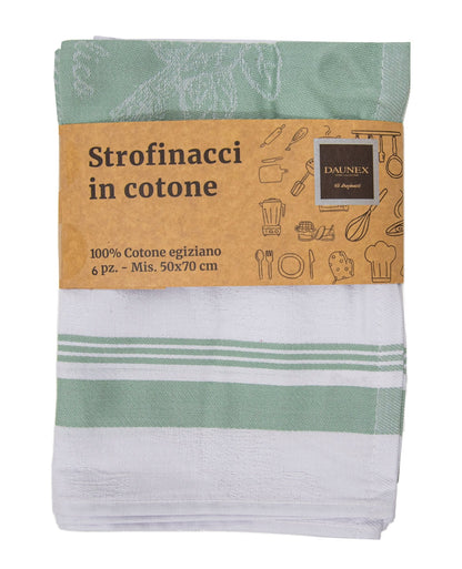 Strofinaccio in cotone egiziano ortolano Daunex misura 50 x 70 cm - My Store