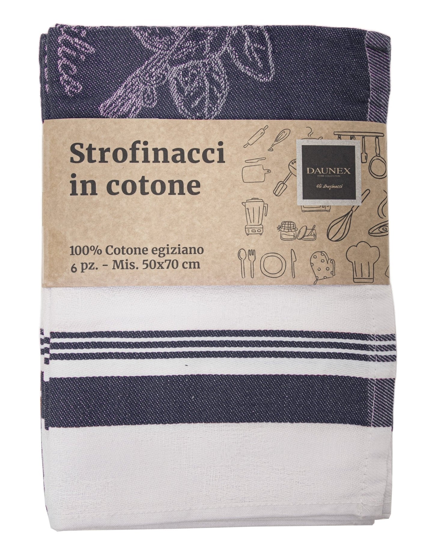 Strofinaccio in cotone egiziano ortolano Daunex misura 50 x 70 cm - My Store