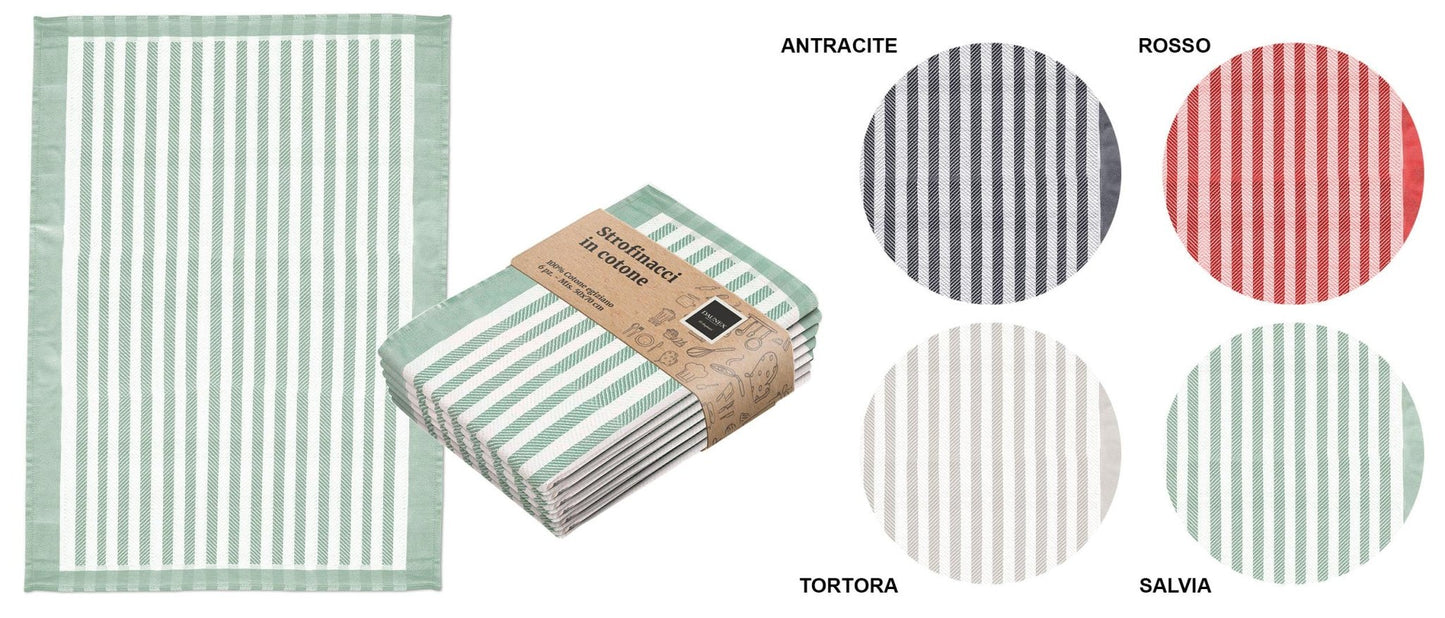 Strofinaccio in cotone egiziano stripes Daunex misura 50 x 70 cm - My Store