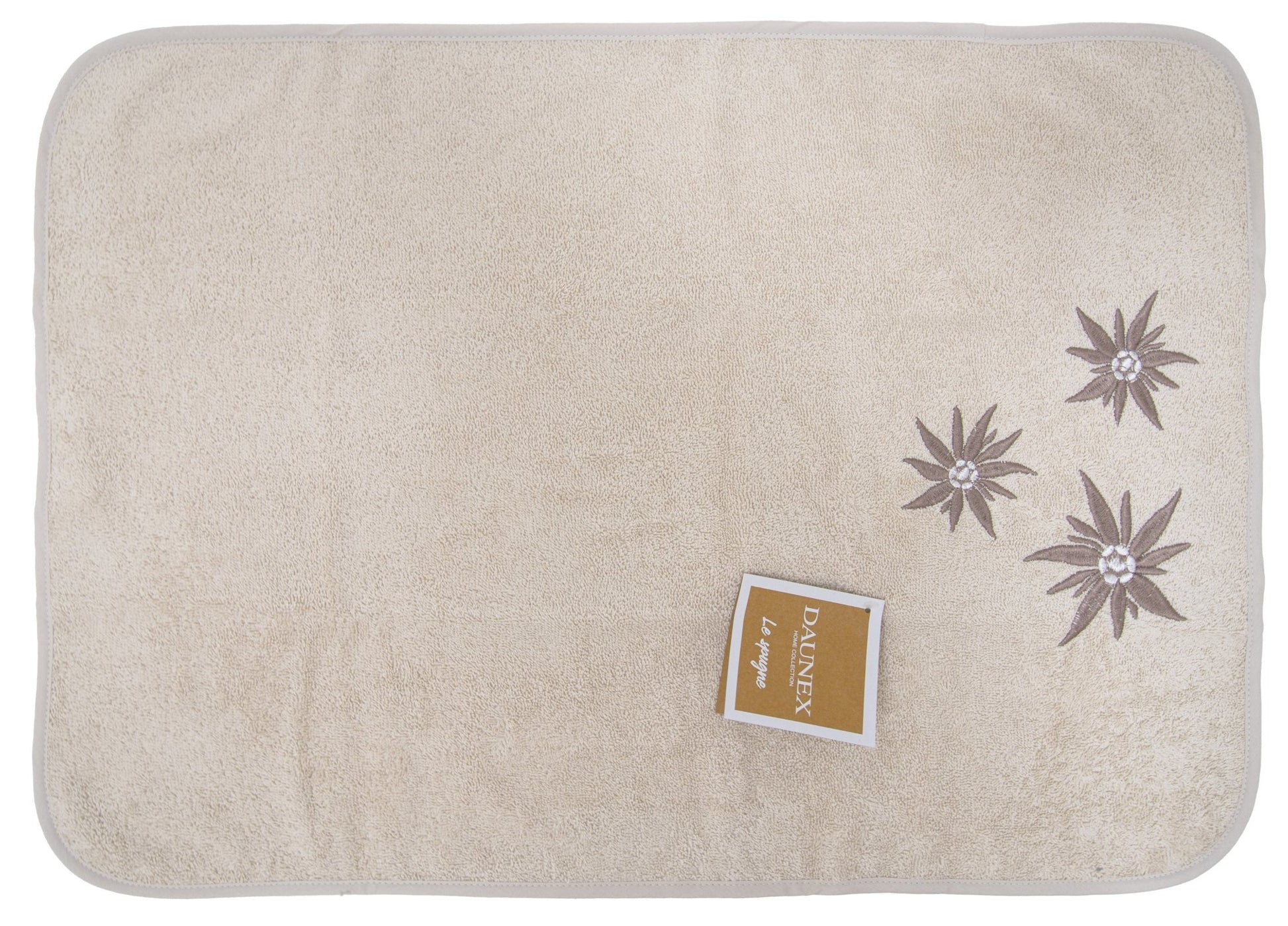 Strofinaccio ricamato misura 50 x 70 cm Daunex disegno edelweiss - My Store