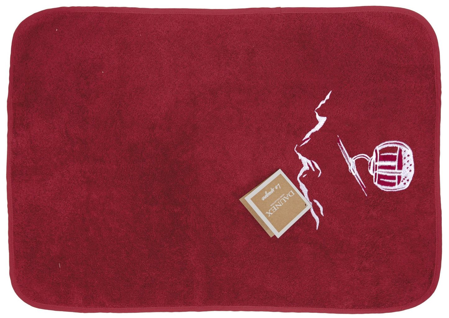 Strofinaccio ricamato misura 50 x 70 cm Daunex disegno seggiovia - My Store