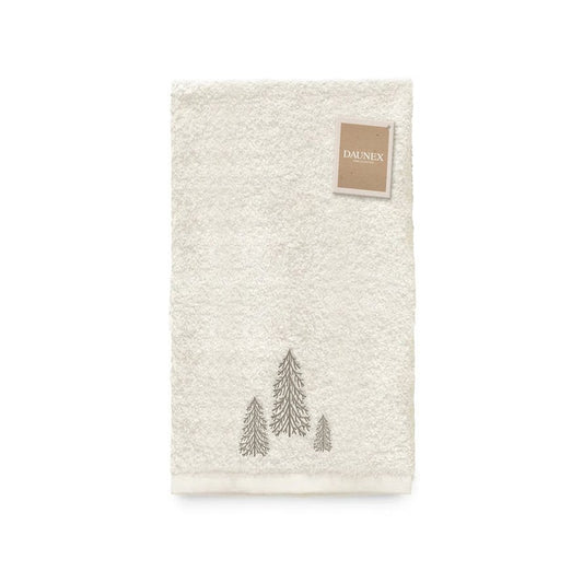 Telo da bagno ricamato Daunex disegno abete - My Store