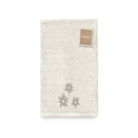 Telo da bagno ricamato Daunex disegno edelweiss - My Store