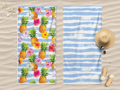 Telo mare doubleface compact dry Daunex misura 90 x 170 cm, hawai - My Store