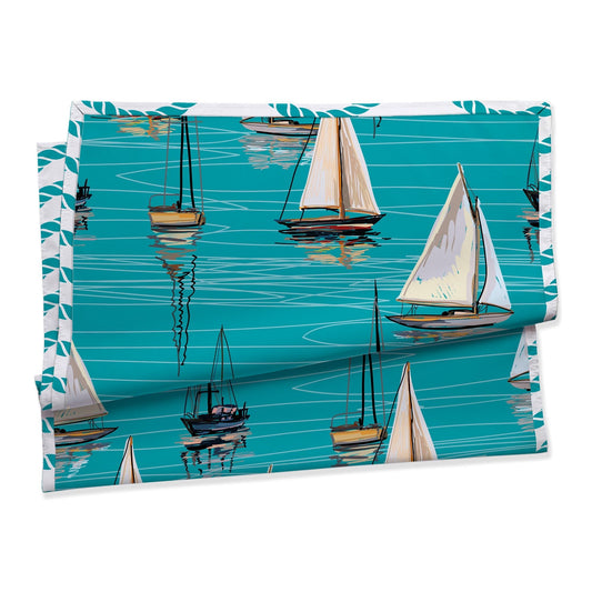 Telo mare doubleface compact dry Daunex misura 90 x 170 cm, regata - My Store