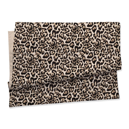 Telo mare doubleface microvelour Daunex misura 100 x 180 cm, leopard - My Store