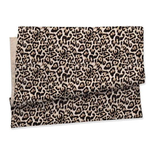 Telo mare doubleface microvelour Daunex misura 100 x 180 cm, leopard - My Store