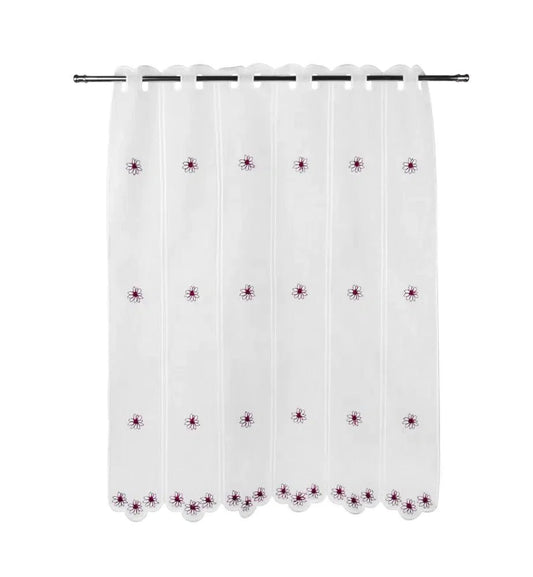 Tenda ricamata in stile tirolese edelweiss colore rosso - My Store