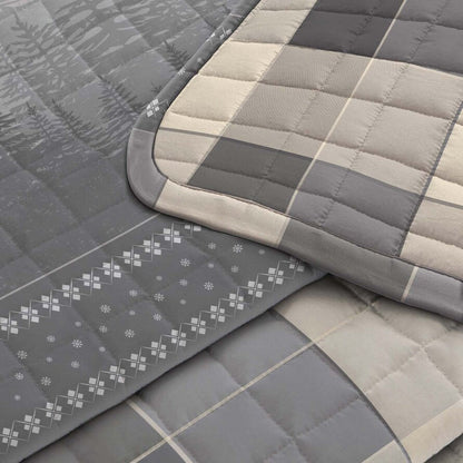 Trapuntino double - face zermat Daunex stampa digitale colore grigio - My Store