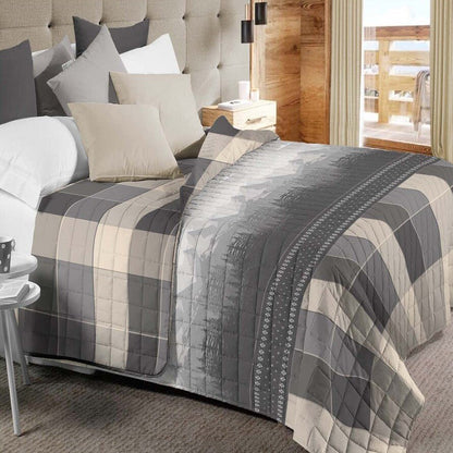 Trapuntino double - face zermat Daunex stampa digitale colore grigio - My Store