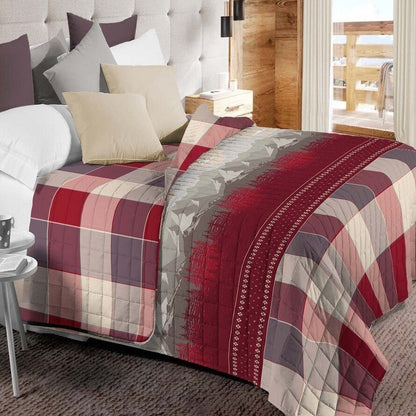 Trapuntino double - face zermat Daunex stampa digitale colore rosso - My Store
