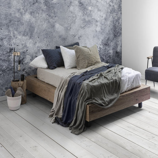 Completo lenzuola in lino stone - washed effetto no stiro, loft 49 - CoCo's Home