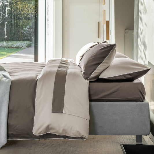 Completo lenzuola matrimoniale in raso di puro cotone, satin finesse - CoCo's Home