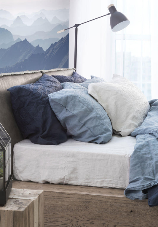 Federa in lino stone - washed effetto no stiro, loft 49 - CoCo's Home
